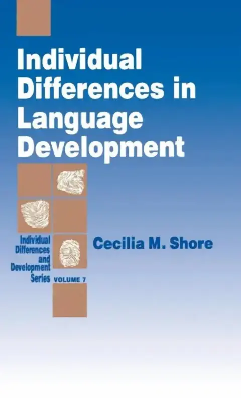 Cover of Individual Differences in Language Development