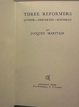 Cover of Three Reformers