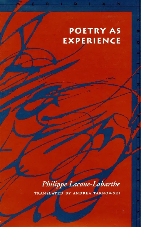 Cover of Poetry as Experience