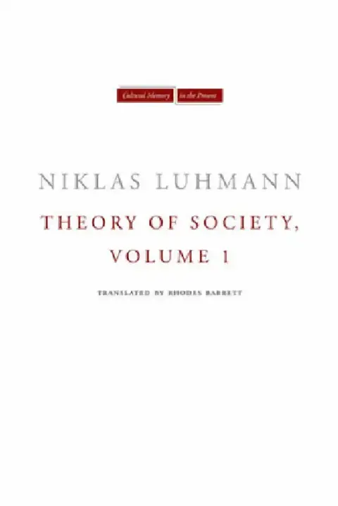 Cover of Theory of Society, Volume 1
