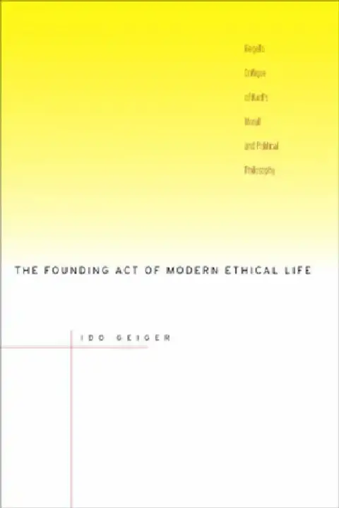 Cover of The Founding Act of Modern Ethical Life