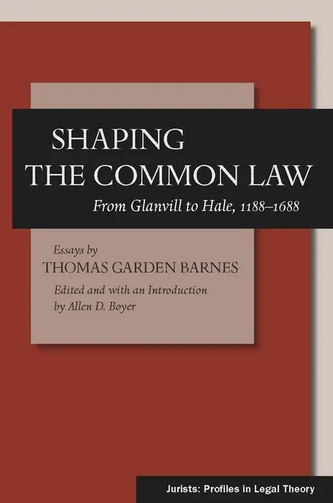 Cover of Shaping the Common Law