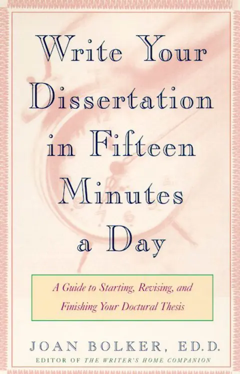 Cover of Write Your Dissertation in 15 Mins A Day