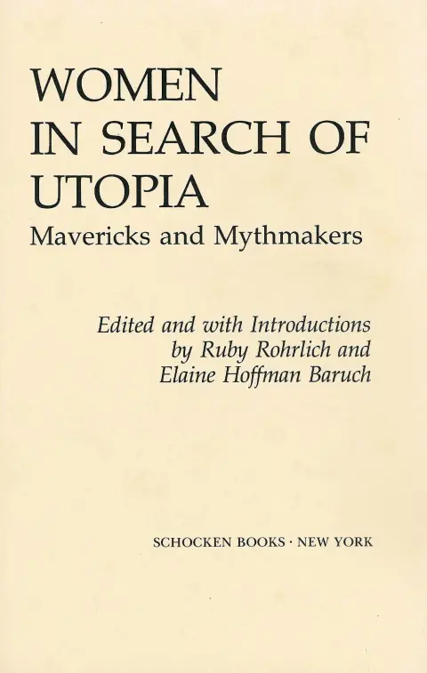 Cover of Womn/search Utopia