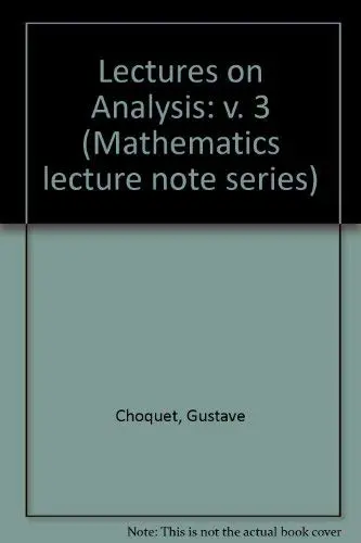 Cover of Lectures on Analysis