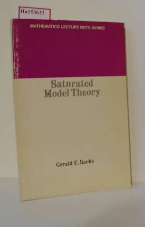Cover of Saturated model theory