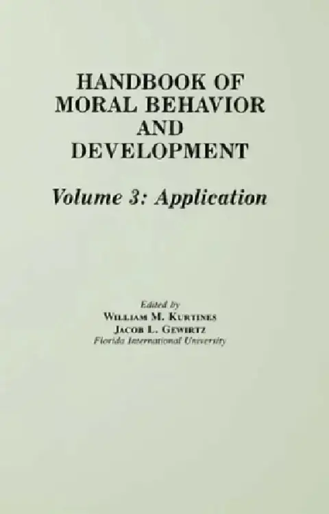 Cover of Handbook of Moral Behavior and Development