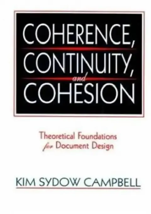 Cover of Coherence, Continuity, and Cohesion