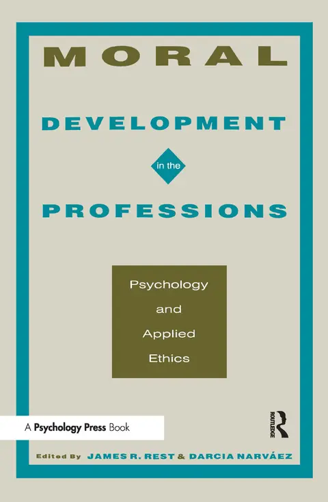 Cover of Moral Development in the Professions
