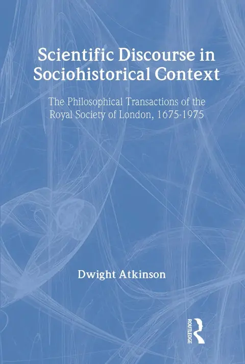 Cover of Scientific Discourse in Sociohistorical Context