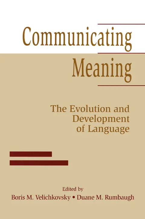 Cover of Communicating Meaning