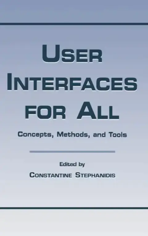 Cover of User Interfaces for All