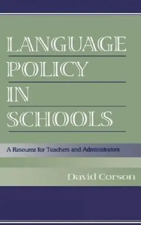 Cover of Language Policy in Schools