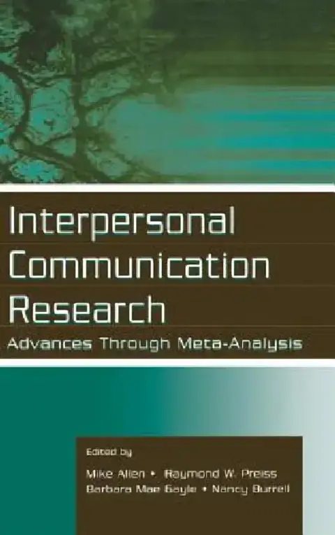 Cover of Interpersonal Communication Research