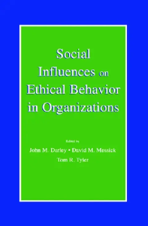 Cover of Social Influences on Ethical Behavior in Organizations