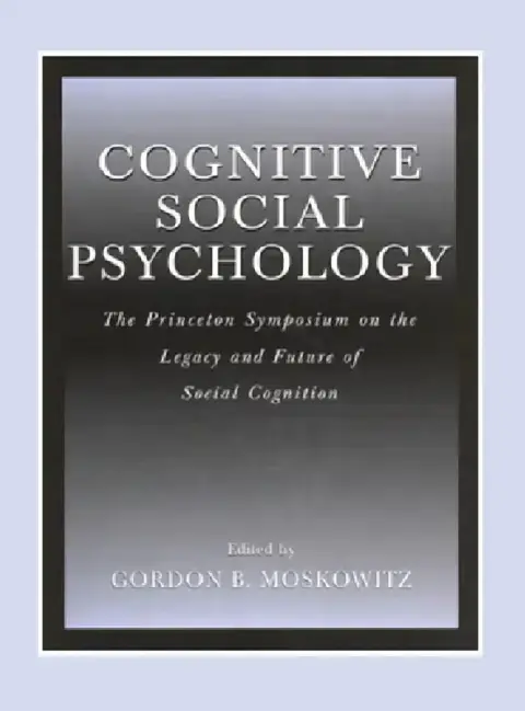 Cover of Cognitive Social Psychology