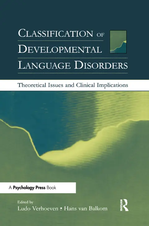 Cover of Classification of Developmental Language Disorders
