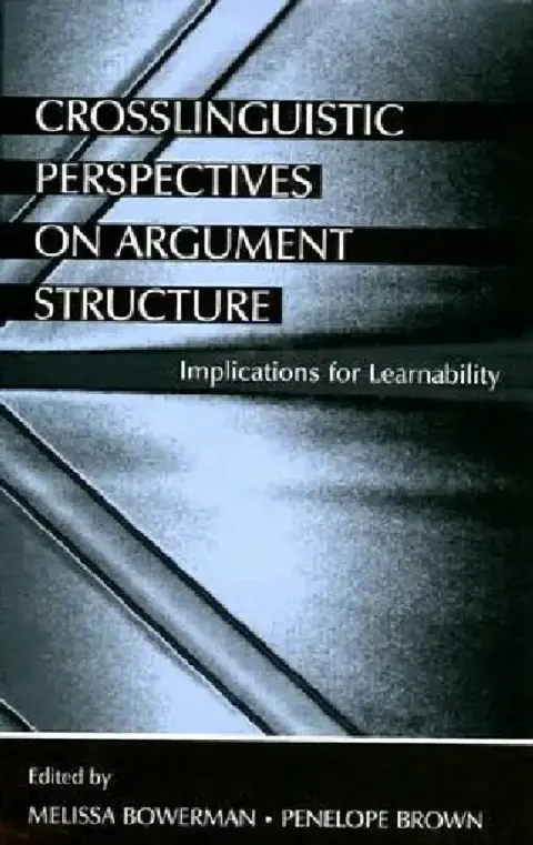 Cover of Crosslinguistic Perspectives on Argument Structure
