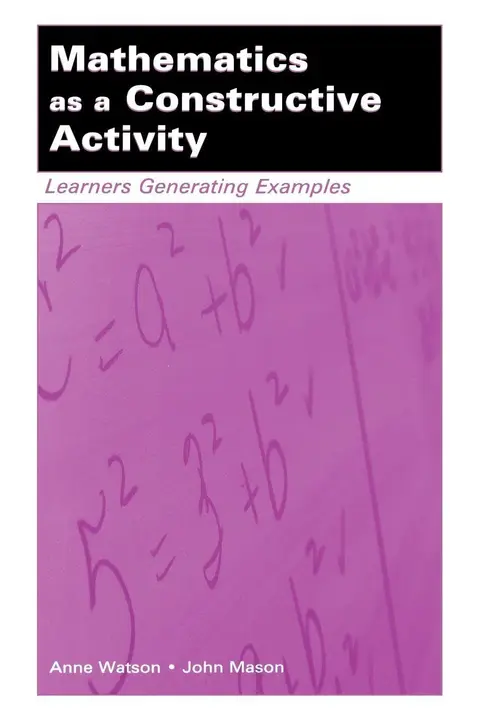 Cover of Mathematics as A Constructive Activity