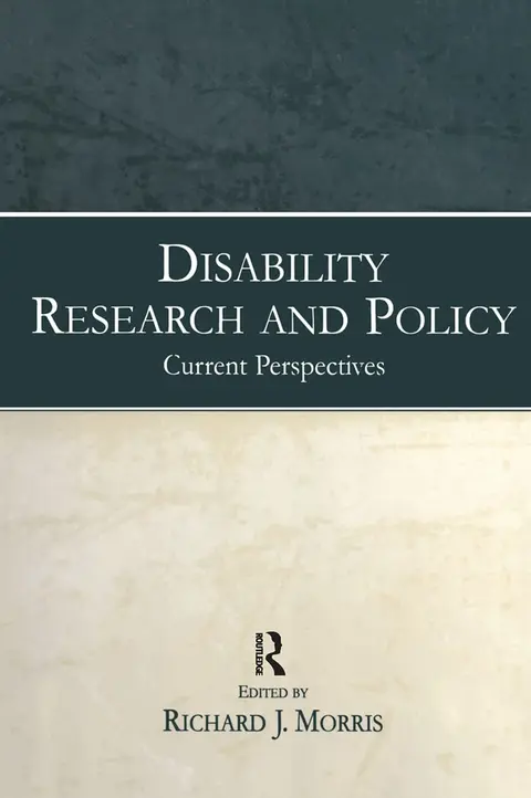 Cover of Disability Research and Policy