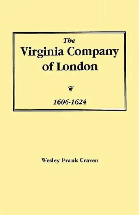 Cover of Virginia Company of London, 1606-1624