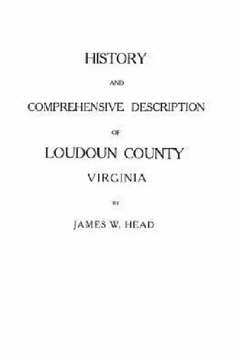 Cover of History and Comprehensive Description of Loudoun County, Virginia