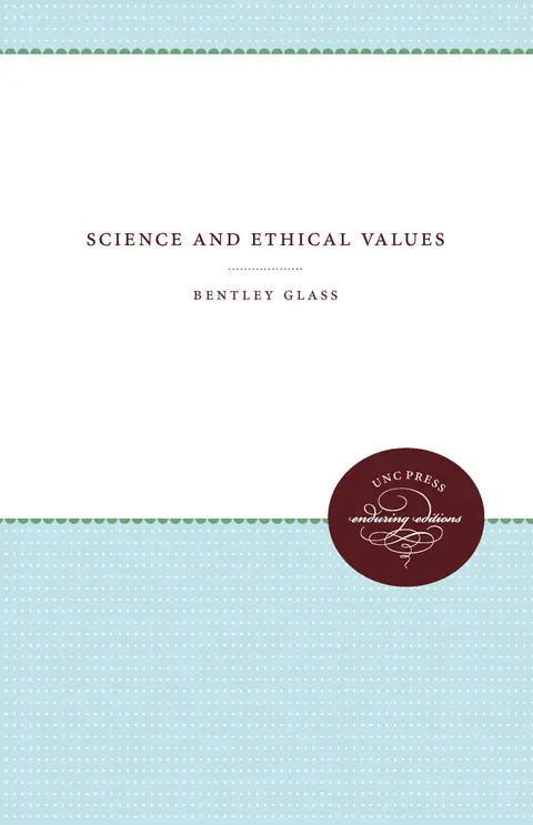 Cover of Science and Ethical Values