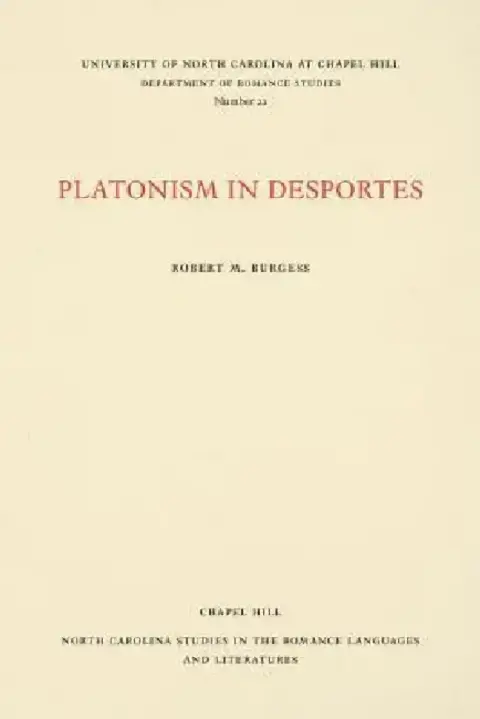 Cover of Platonism in Desportes