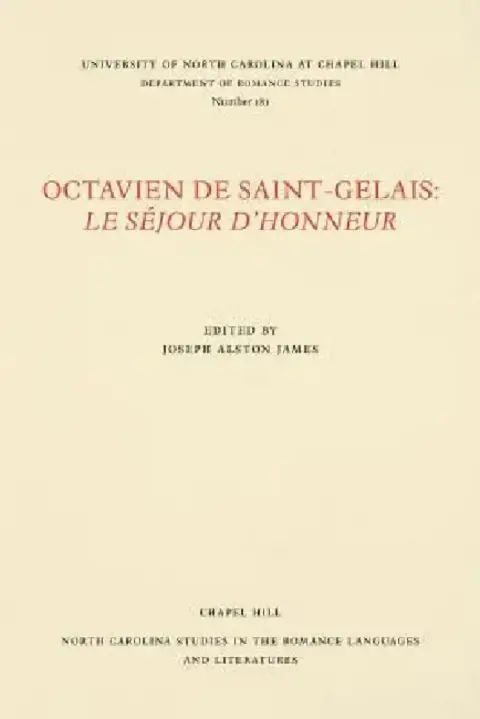 Cover of Octavien de Saint-Gelais