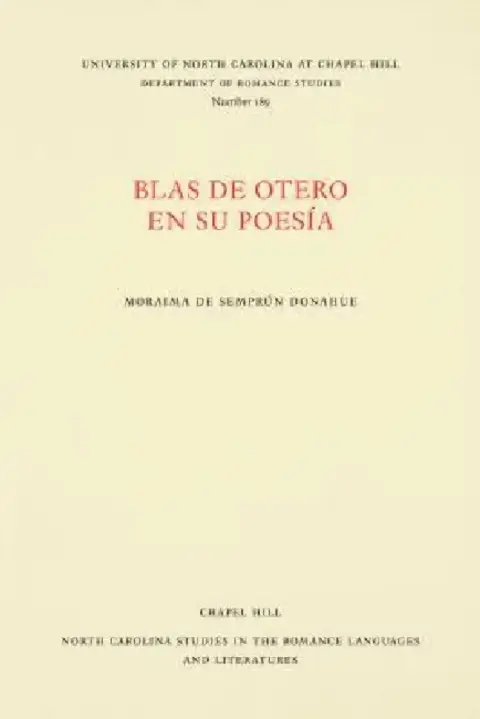 Cover of Blas de Otero En Su Poesía