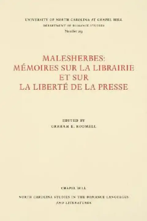 Cover of Malesherbes
