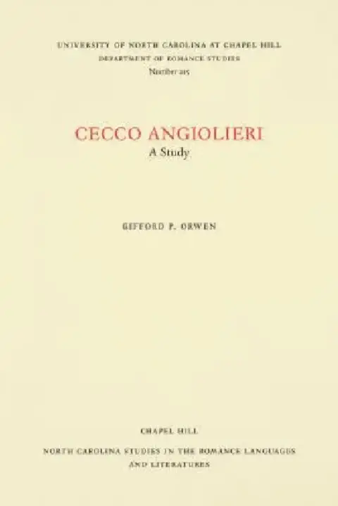 Cover of Cecco Angiolieri