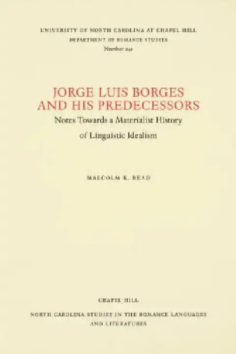 Cover of Jorge Luis Borges and His Predecessors