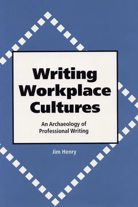 Cover of Writing Workplace Cultures