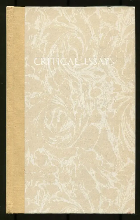 Cover of Critical essays