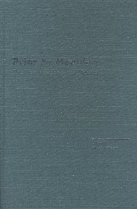 Cover of Prior to Meaning