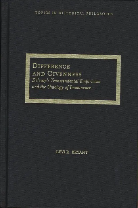Cover of Difference and Givenness
