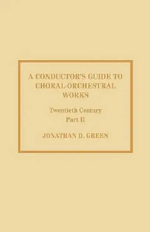 Cover of Conductor's Guide to Choral-Orchestral Works, Twentieth Century