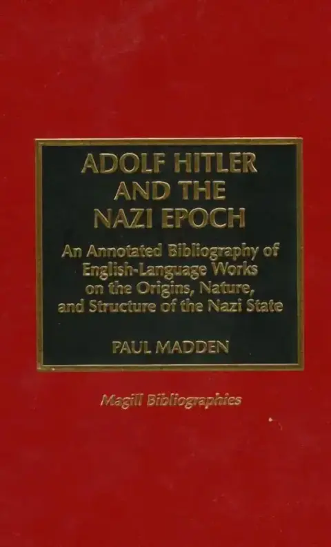 Cover of Adolf Hitler and the Nazi Epoch
