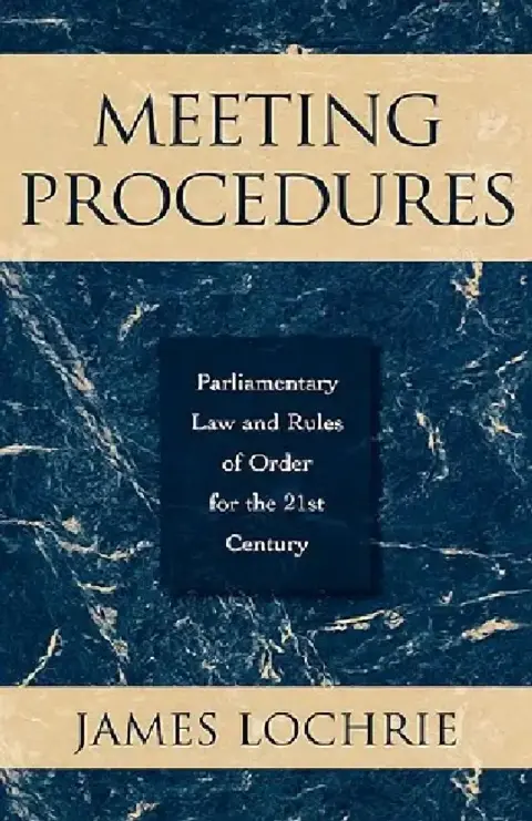 Cover of Meeting Procedures