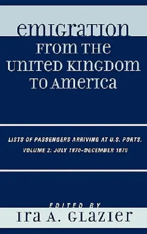 Cover of Emigration from the United Kingdom to America
