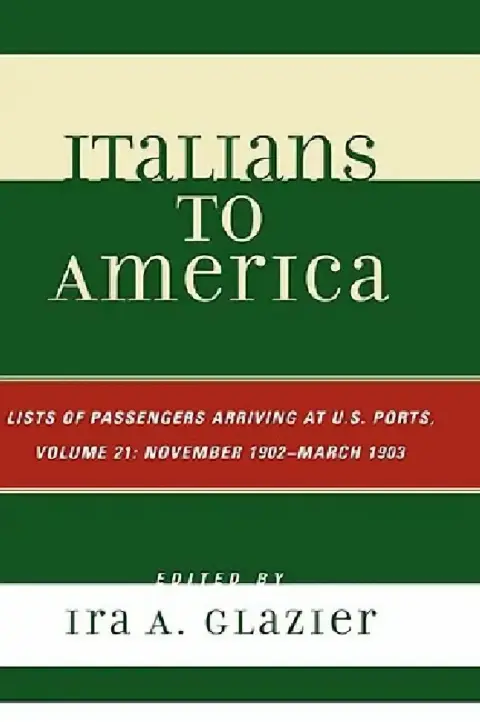 Cover of Italians to America, November 1902 - March 1903