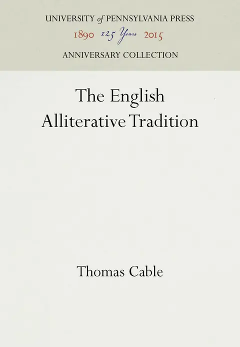 Cover of The English Alliterative Tradition