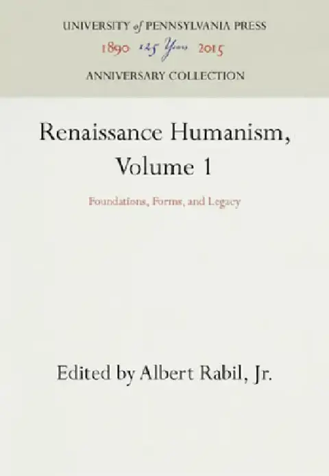 Cover of Renaissance Humanism, Volume 1