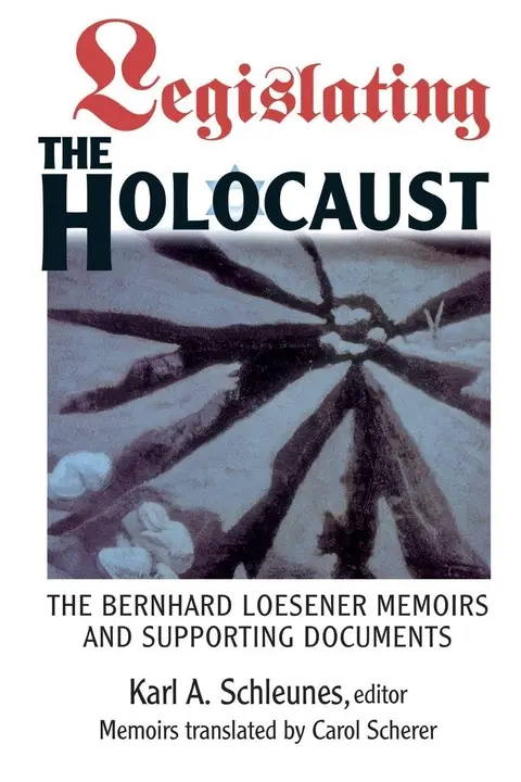 Cover of Legislating the Holocaust