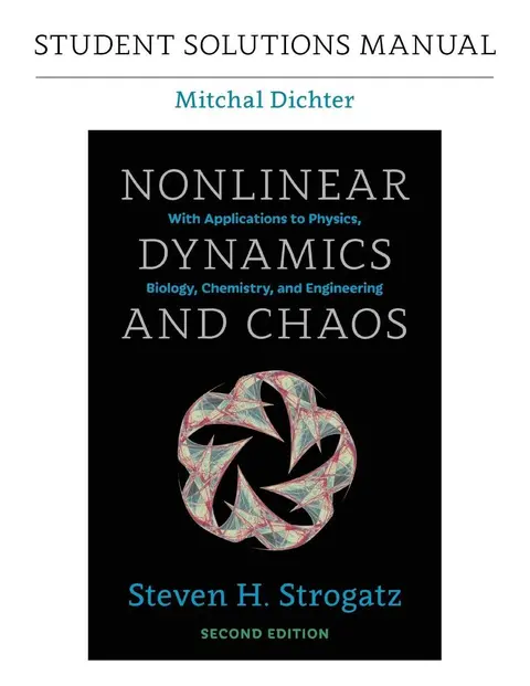 Cover of Student Solutions Manual for Nonlinear Dynamics and Chaos