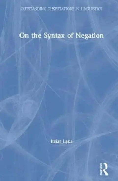 Cover of On the Syntax of Negation