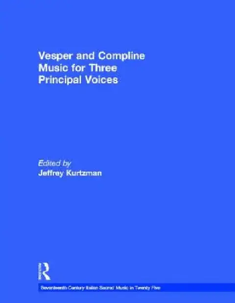 Cover of Vesper And Compline Music For Three Principal Voices