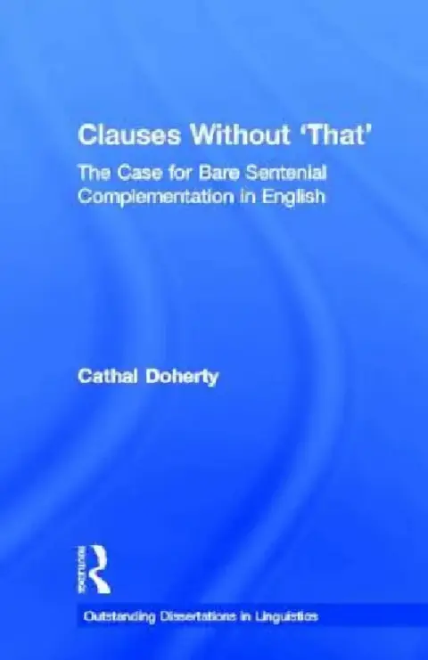 Cover of Clauses Without 'That'