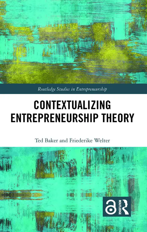 Cover of Contextualizing Entrepreneurship Theory